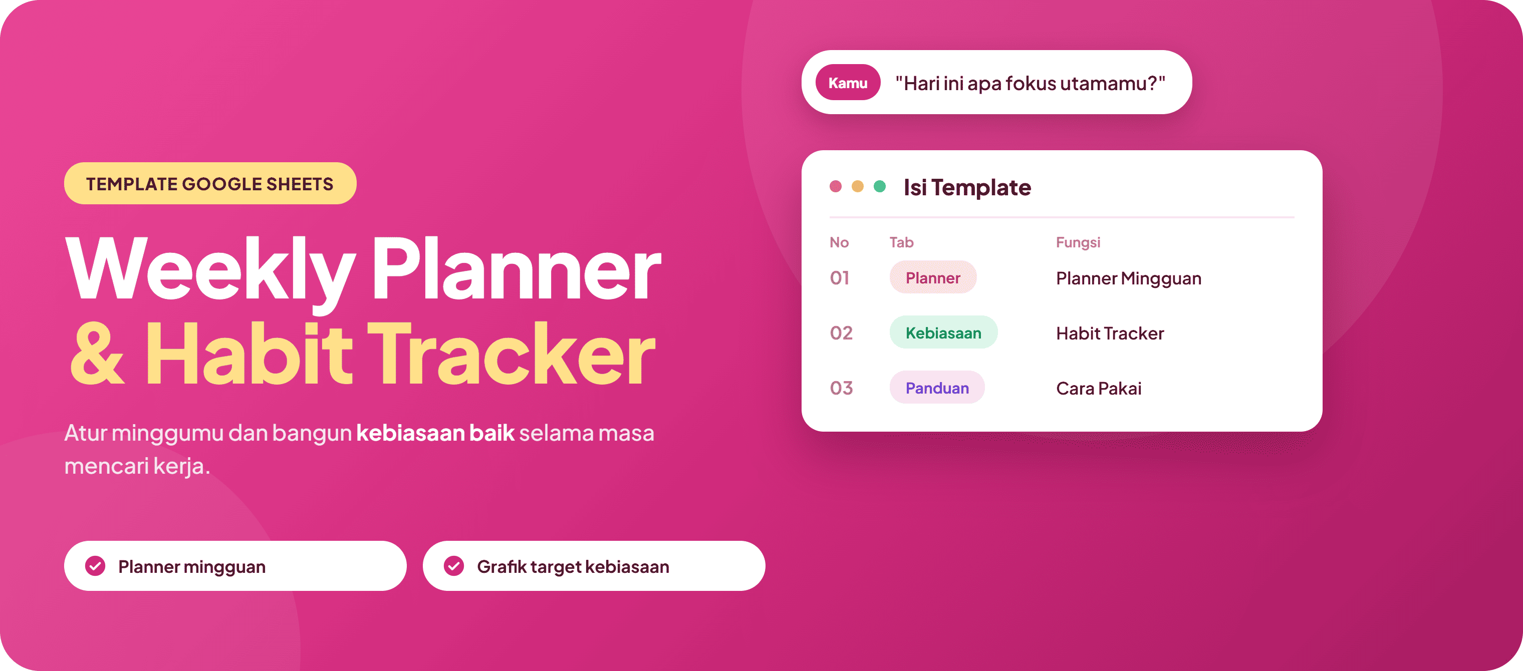 Weekly Planner & Habit Tracker