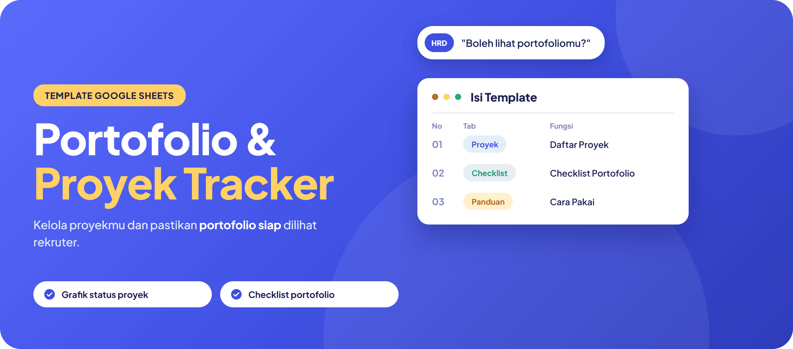 Portofolio & Proyek Tracker