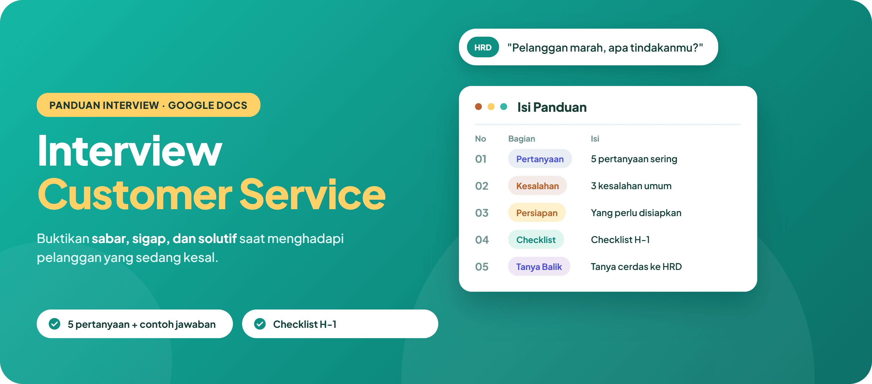 Interview Customer Service