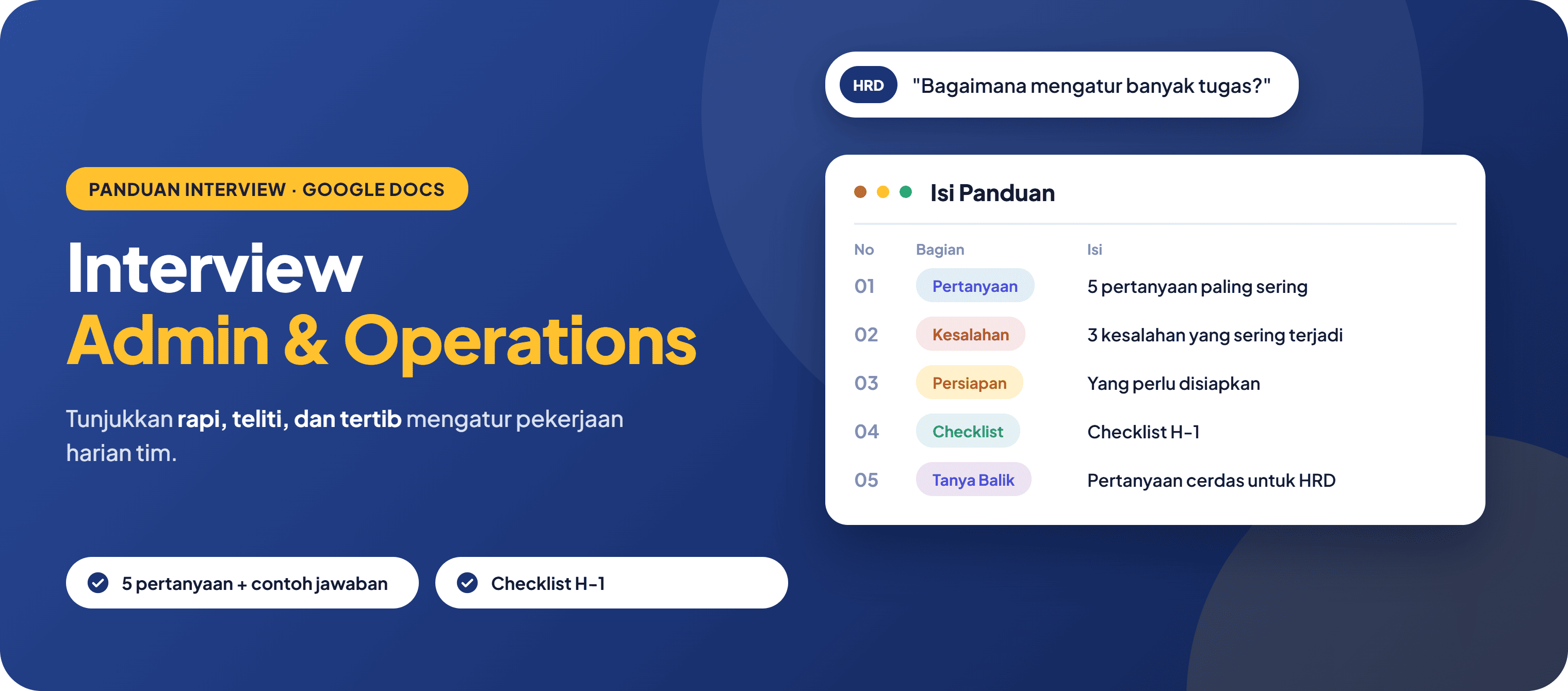 Interview Admin & Operations